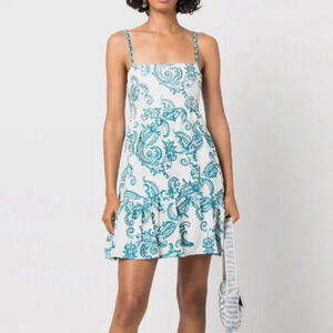 Alice + Olivia Khira Tiered Mini Dress Blue